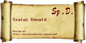 Szalai Donald névjegykártya