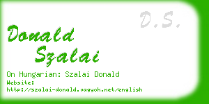donald szalai business card
